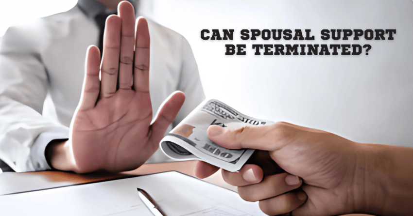 A person declining monetary support from another person showcasing termination of spousal support.