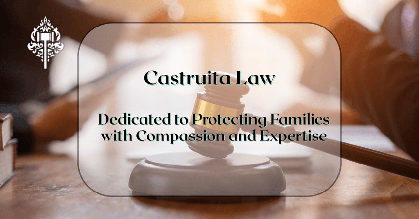 A gavel and text appraising Castruita Law for dedicated services.