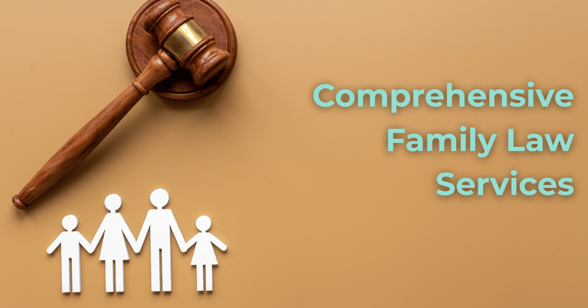 A gavel and a family model made of paper.